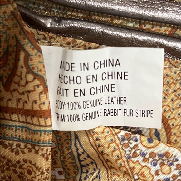 Hype Bags Women's Metallic Pewter Leather Rabbit Fur Wristlet Sz M - Picture 8 of 11